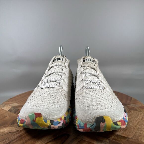 Nobull Shoes Womens Sz 8 Aspire Knit Runner Lace Athletic Workout White - Picture 2 of 8